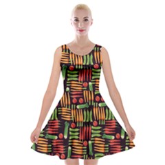 Vegetable Velvet Skater Dress by SychEva