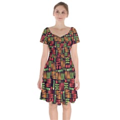 Vegetable Short Sleeve Bardot Dress by SychEva