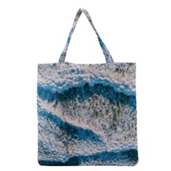 Waves Wave Nature Beach Grocery Tote Bag by Salman4z