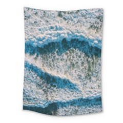 Waves Wave Nature Beach Medium Tapestry by Salman4z