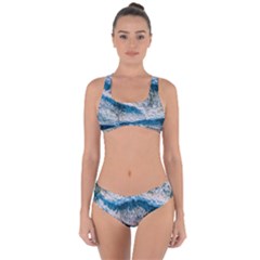 Waves Wave Nature Beach Criss Cross Bikini Set by Salman4z