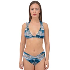 Waves Wave Nature Beach Double Strap Halter Bikini Set by Salman4z