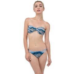 Waves Wave Nature Beach Classic Bandeau Bikini Set by Salman4z