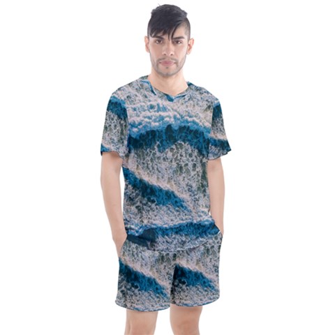 Waves Wave Nature Beach Men s Mesh Tee And Shorts Set by Salman4z