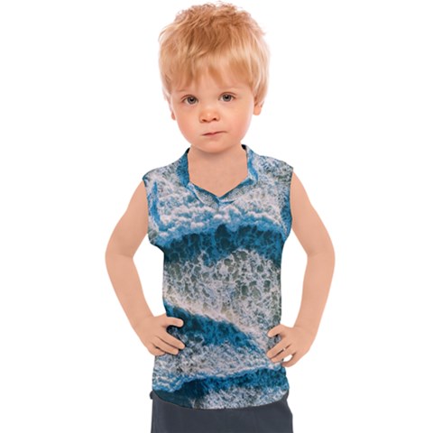 Waves Wave Nature Beach Kids  Sport Tank Top by Salman4z