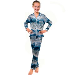 Waves Wave Nature Beach Kid s Satin Long Sleeve Pajamas Set by Salman4z