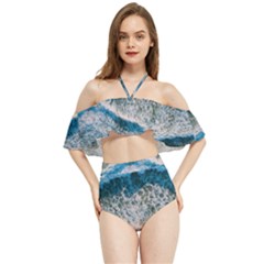 Waves Wave Nature Beach Halter Flowy Bikini Set  by Salman4z