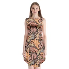 Colorful Background Artwork Pattern Floral Patterns Retro Paisley Sleeveless Chiffon Dress   by Salman4z