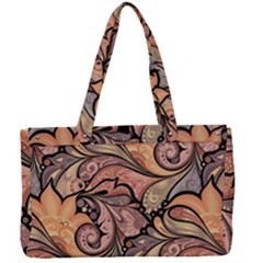 Colorful Background Artwork Pattern Floral Patterns Retro Paisley Canvas Work Bag by Salman4z