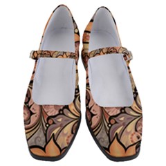 Colorful Background Artwork Pattern Floral Patterns Retro Paisley Women s Mary Jane Shoes by Salman4z