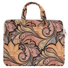 Colorful Background Artwork Pattern Floral Patterns Retro Paisley Macbook Pro 13  Double Pocket Laptop Bag by Salman4z