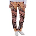 Colorful Background Artwork Pattern Floral Patterns Retro Paisley Women s Casual Pants View1