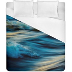 Waves Wave Water Blue Sea Ocean Abstract Duvet Cover (California King Size)