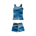 Waves Wave Water Blue Sea Ocean Abstract Kids  Boyleg Swimsuit View1