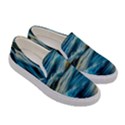 Waves Wave Water Blue Sea Ocean Abstract Women s Canvas Slip Ons View3