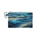 Waves Wave Water Blue Sea Ocean Abstract Canvas Cosmetic Bag (Small) View1