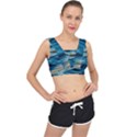 Waves Wave Water Blue Sea Ocean Abstract V-Back Sports Bra View1