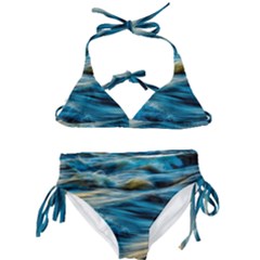 Waves Wave Water Blue Sea Ocean Abstract Kids  Classic Bikini Set