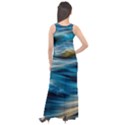 Waves Wave Water Blue Sea Ocean Abstract Sleeveless Velour Maxi Dress View2