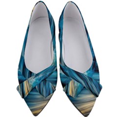 Waves Wave Water Blue Sea Ocean Abstract Women s Bow Heels by Salman4z