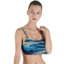 Waves Wave Water Blue Sea Ocean Abstract Layered Top Bikini Top  View1