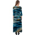 Waves Wave Water Blue Sea Ocean Abstract Button Up Maxi Dress View2