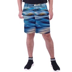 Waves Wave Water Blue Sea Ocean Abstract Men s Pocket Shorts