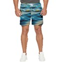 Waves Wave Water Blue Sea Ocean Abstract Men s Runner Shorts View1