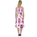 Owl Pattern Midi Sleeveless Dress View2