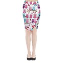 Owl Pattern Midi Wrap Pencil Skirt View1