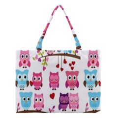 Owl Pattern Medium Tote Bag by Salman4z