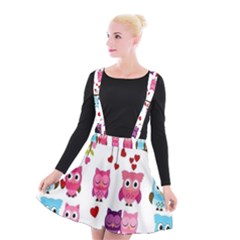 Owl Pattern Suspender Skater Skirt by Salman4z