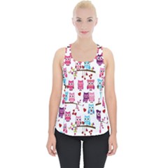 Owl Pattern Piece Up Tank Top by Salman4z