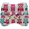 Owl Pattern Velour Head Support Cushion View2