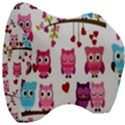 Owl Pattern Velour Head Support Cushion View3