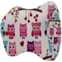 Owl Pattern Velour Head Support Cushion View4