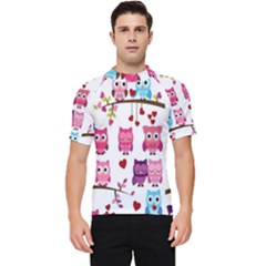 Owl Pattern Men s Short Sleeve Rash Guard by Salman4z