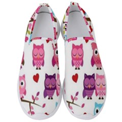 Owl Pattern Men s Slip On Sneakers by Salman4z