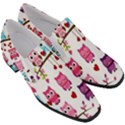 Owl Pattern Women Slip On Heel Loafers View3