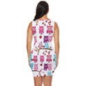 Owl Pattern Draped Bodycon Dress View4