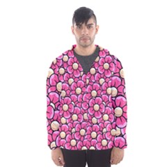 Pattern Scrapbooking Flowers Bloom Decorative Men s Hooded Windbreaker by Ravend