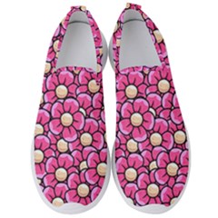 Pattern Scrapbooking Flowers Bloom Decorative Men s Slip On Sneakers by Ravend