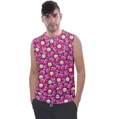 Pattern Scrapbooking Flowers Bloom Decorative Men s Regular Tank Top by Ravend