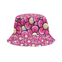 Pattern Scrapbooking Flowers Bloom Decorative Inside Out Bucket Hat by Ravend