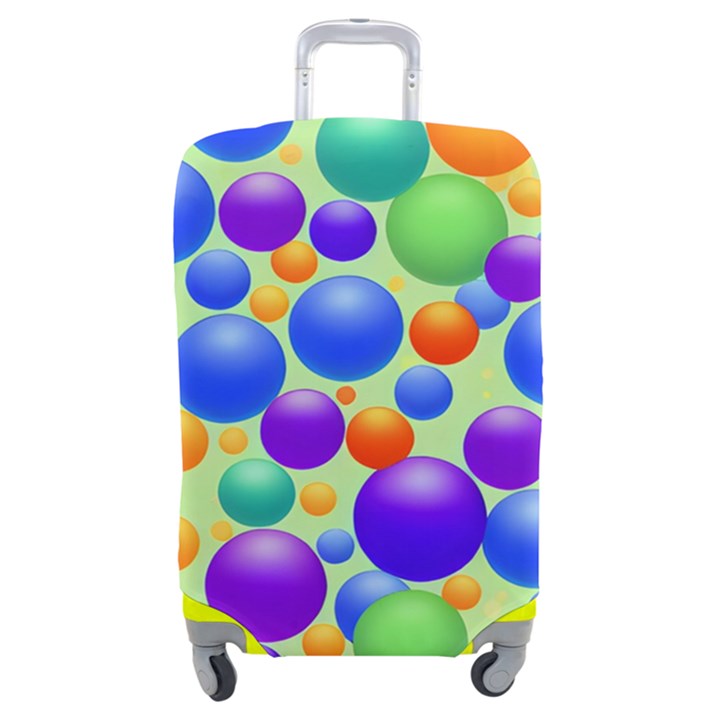 Background Pattern Design Colorful Bubbles Luggage Cover (Medium)