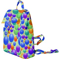 Background Pattern Design Colorful Bubbles Buckle Everyday Backpack