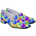 Background Pattern Design Colorful Bubbles Women s Classic Loafer Heels View3