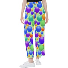 Background Pattern Design Colorful Bubbles Women s Pants  by Ravend