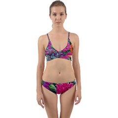 Flowers Nature Spring Blossom Flora Petals Art Wrap Around Bikini Set by Ravend