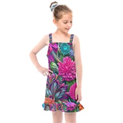 Flowers Nature Spring Blossom Flora Petals Art Kids  Overall Dress by Ravend